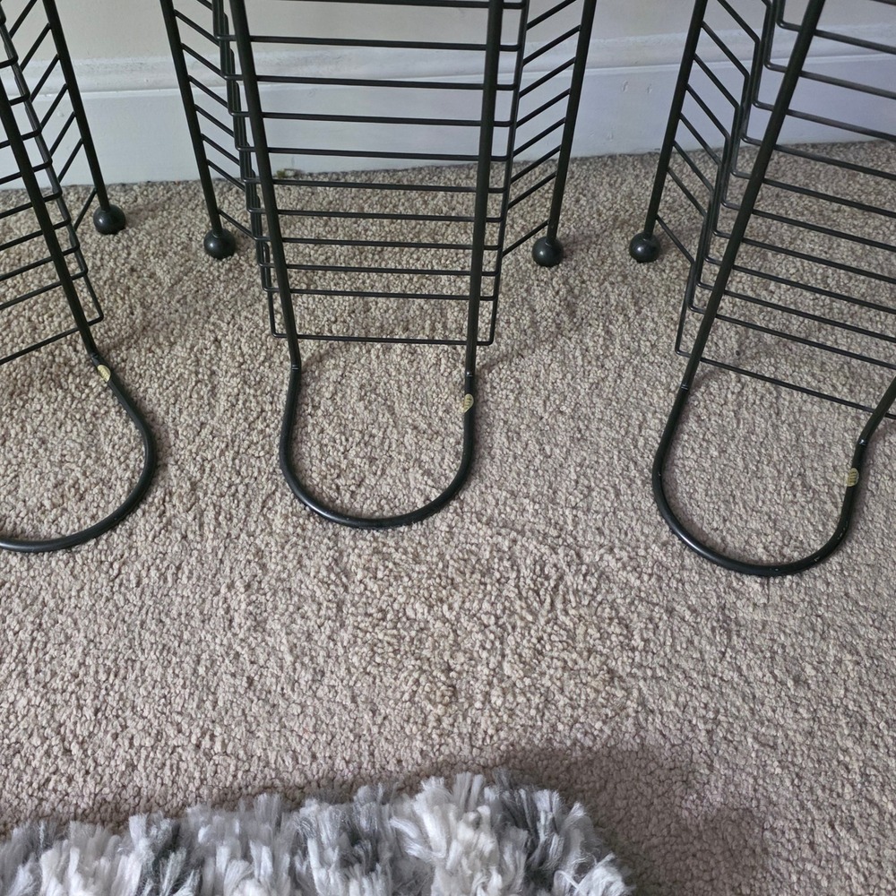 Vintage DVD Video Game Tower Rack Set of 3 Metal Black Media Storage Organizer - Picture 2 of 5